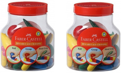 

Faber-Castell 35 early age crayons for kid pack of 2(Multicolor)