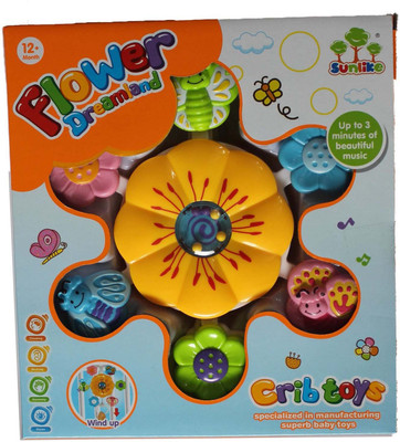 

KITI KITS Musical Crib Rotating Hanging Toy With Flower Shape(Orange)