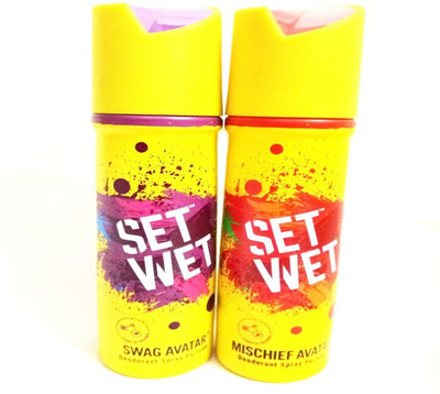 

Set Wet SWAG AVATAR AND MISCHIEF AVATAR Deodorant Spray - For Men(300 ml, Pack of 2)