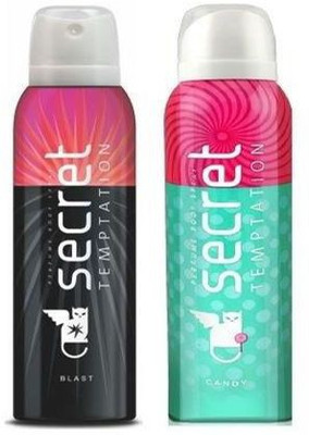 

Secret Temptation Blast and Candy Deodorant Spray - For Women(300 ml, Pack of 2)