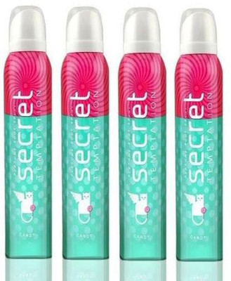 

Secret Temptation Candy Deodorant Spray - For Women(600 ml, Pack of 4)