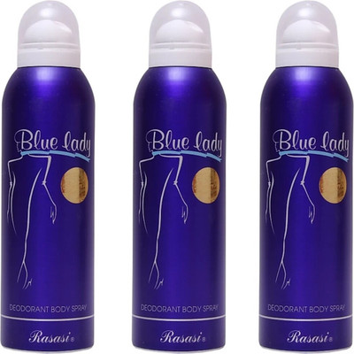 

Rasasi BLUE LADY Deodorant Spray - For Women(600 ml, Pack of 3)