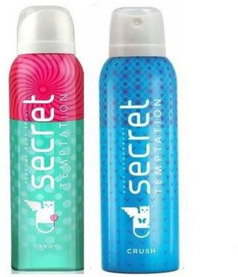 

Secret Temptation Candy and Crush Deodorant Spray - For Women(300 ml, Pack of 2)