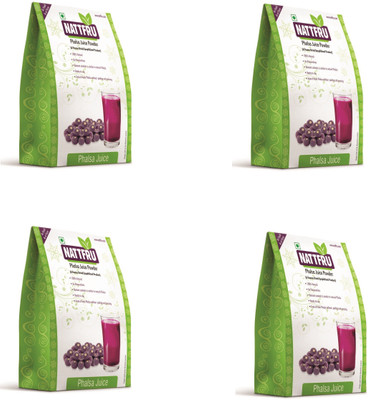 

Nattfru Phalsa Juice Powder - Lyophilised - Freeze Dried - No Preservatives (Pack of 4) Nutrition Drink(4x40 g, Phalsa Flavored)