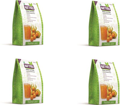 

Nattfru Rasbhari Juice Powder - Lyophilised - Freeze Dried - No Preservatives (Pack of 4) Nutrition Drink(4x35 g, Rashbhari Flavored)