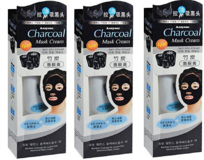 

aaxyone Charcoal Mask Cream Oil Control Anti-Acne Deep Cleansing Blackhead Remover Pack of 3(130 ml)