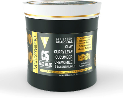 

Volamena C5 Face Mask -250 ml / 8.5 Fl Oz Contains Activated Charcoal For Men/ Women(250 ml)