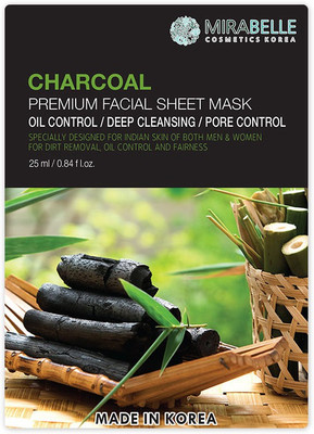 

MIRABELLE KOREA CHARCOAL PREMIUM FACIAL SHEET MASK (A PACK OF 5)(250 g)