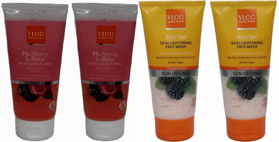

VLCC COMBO KIT OF ANTI TAN & MULBERRY & ROSE FACE WASH (150ml*2) Face Wash(600 g)