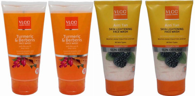 

VLCC COMBO KIT OF ANTI TAN & TURMERIC & BERBERIS FACE WASH (150ml*2) Face Wash(600 g)