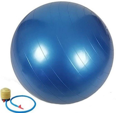 

VP STORES Inflatable Gym Ball With Foot Pump For Total Body Fitness - Diameter 65Cm Gym Ball, Multicolor