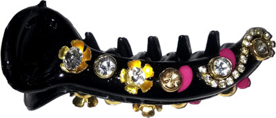 

Shrungarika Traditional Banana Clip(Gold, Black, Multicolor)