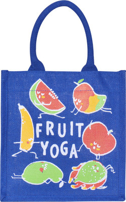 

Jute Cottage Hand-held Bag(Blue)