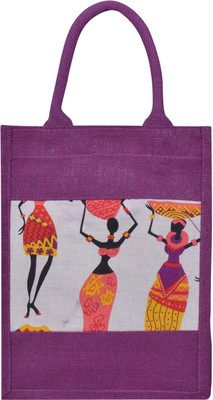 

Jute Cottage Hand-held Bag(Purple)