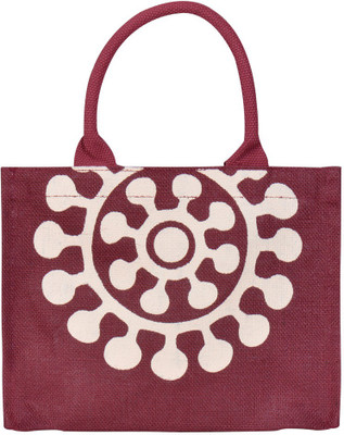 

Jute Cottage Hand-held Bag(Maroon)