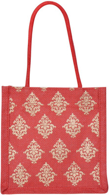 

Jute Cottage Hand-held Bag(Red)