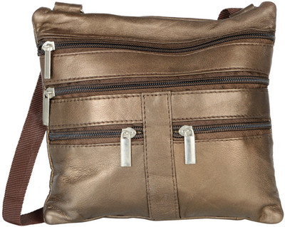

AspenLeather Messenger Bag(Gold)