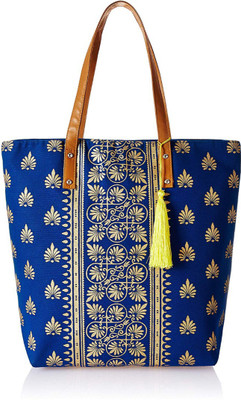 

Kanvas Katha Tote(Blue)