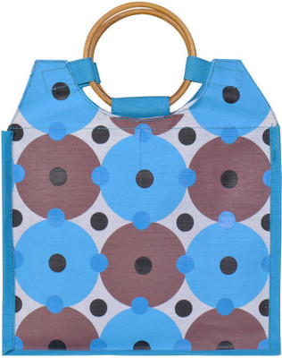 

Jute Cottage Hand-held Bag(Blue)