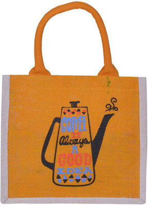 

Jute Cottage Hand-held Bag(Yellow)