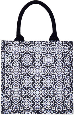 

Jute Cottage Hand-held Bag(Black)