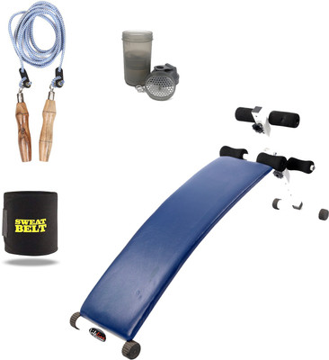 

Lifeline Abdominal Bench A5501 Bonus with Sweat Belt, Shaker Bottle and Skipping Rope 910 Home Gym Combo(100 - 120 kg)