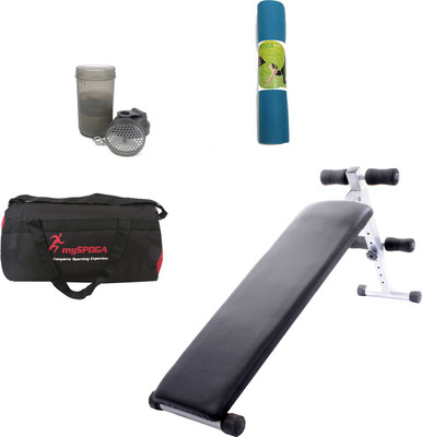 

Lifeline Abdominal Bench 310 Bonus with Gym Bag , Yoga Mat and Shaker Bottle Home Gym Combo(100 - 120 kg)