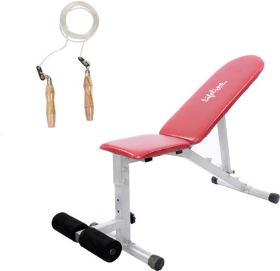 

Lifeline Adjustable Bench 311 Bonus With Skipping Rope 908 Home Gym Combo(100 - 120 kg)