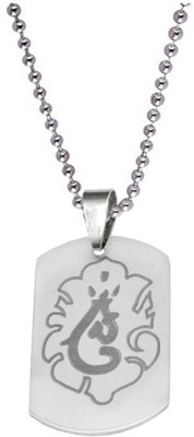 Sullery Religious Jewellery Loard Shree Ganesh Chintamani Silver Stainless Steel Pendant