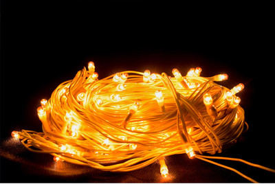 Lexton 200 LEDs 15.24 m Yellow Color Changing String Rice Lights(Pack of 1)
