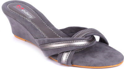 Shuberry Women Grey Wedges Flipkart