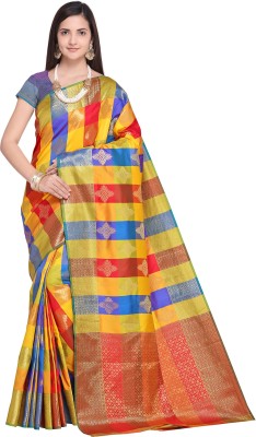 Ratnavati Woven Banarasi Silk Blend Saree(Multicolor)