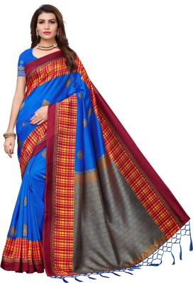 Ratnavati Printed Bollywood Art Silk Saree(Multicolor)