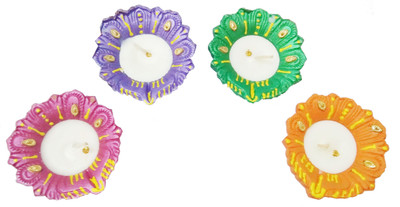 

Amicus Multicolored Handy Craft Flower Shaped Diya Set of 4 Pieces(20 g)