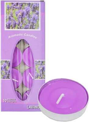 

kubergift Scented candle Lavender smokeless tealight candle (Pack of 10)(10 ml)