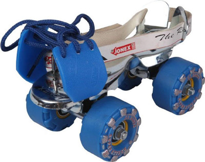 

Jonex Attack Youth Adjustable Quad Roller Skates - Size Free UK(Blue)