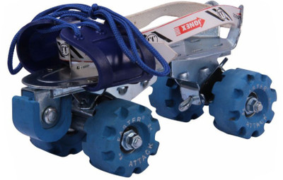 

Jonex Attack Adjustable Faster Roller Skates Quad Roller Skates - Size Free UK(Blue)