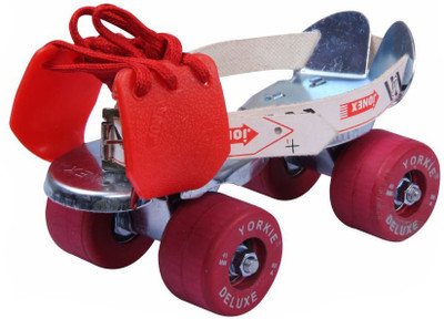 

Jonex Baby Adjustable Yorkie Roller Skates Quad Roller Skates - Size Free UK(Red)