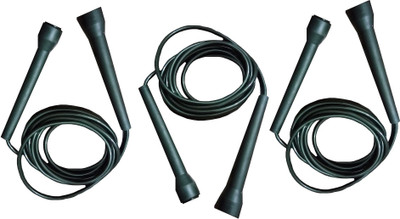 

ILARTE Black Pack Of 3 Premium Quality Fitness Speed Speed Skipping Rope(Black, Length: 259 cm)