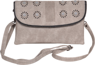 

Blossom Girls Casual Grey PU Sling Bag