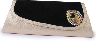 

Kleio Girls Evening/Party Black, Beige PU Clutch, Beige;black