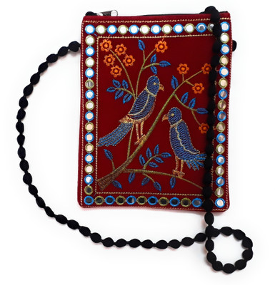 

Unique Fashion Women Evening/Party, Casual, Formal Red, Multicolor Velvet Sling Bag, Multicolor;red