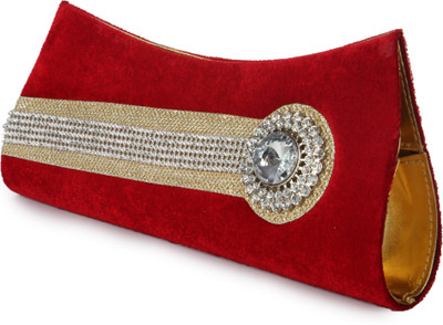 

Kleio Women Evening/Party Maroon PU Clutch