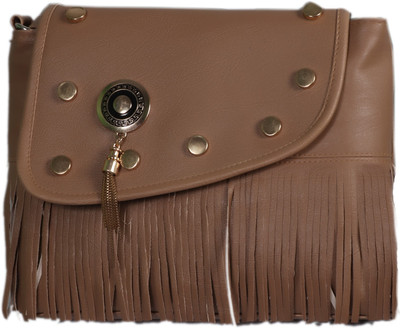 

DIVYANSH COLLECTION Girls Casual Brown PU Sling Bag