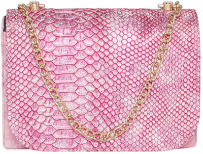 

TARUSA Women Casual Pink Synthetic Leather Sling Bag