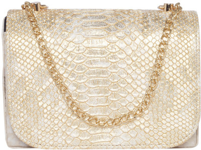 

TARUSA Women Casual White Synthetic Leather Sling Bag