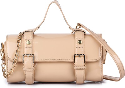 

Style Villaz Women Evening/Party Beige Leatherette Sling Bag