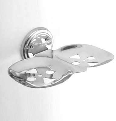 

Salonica Double Soap Dish | Soap Holder Stand Stainless Steel(Silver)