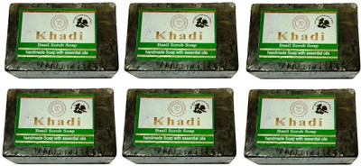 

Khadi Basil Scrub Soap (Pack of 6)(750 g, Pack of 6)