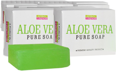 

Herbal Trends Fresh Aloe Vera Pure Soap - Made of Aloe inner leaf gel, Glycerine & Vitamin E(1400 g, Pack of 14)